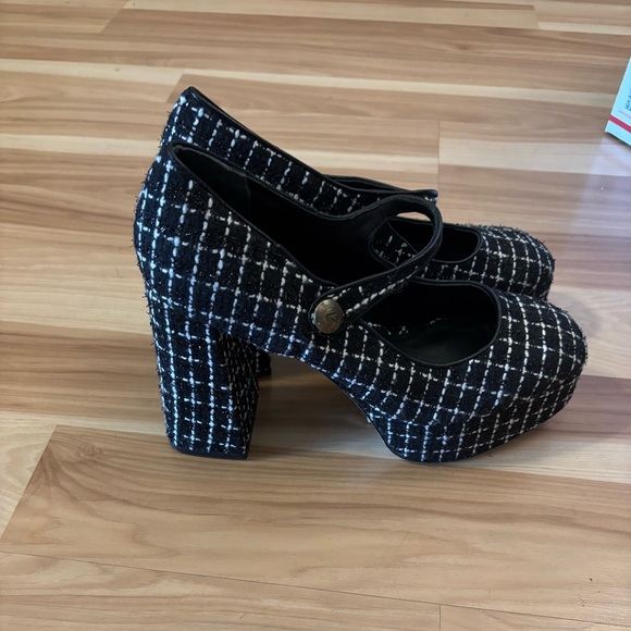 Larroude Emma Pump In Black Tweed Size 11 New - Picture 8 of 11